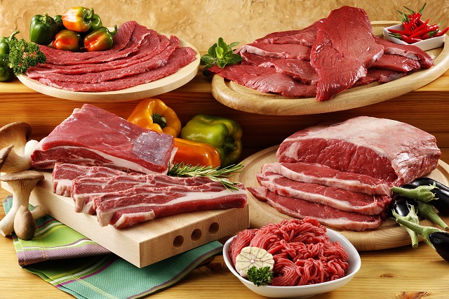 Vários tipos de carne vermelha